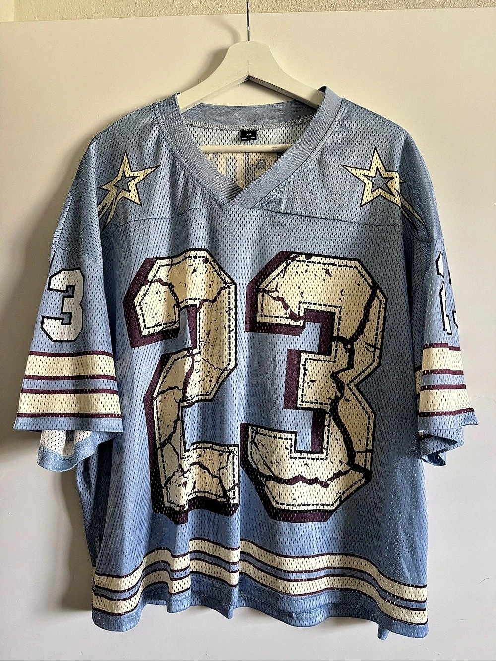 California 23 Football Jersey Blue & Cream Cropped Like New